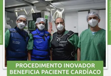 Procedimento inovador beneficia paciente cardíaco