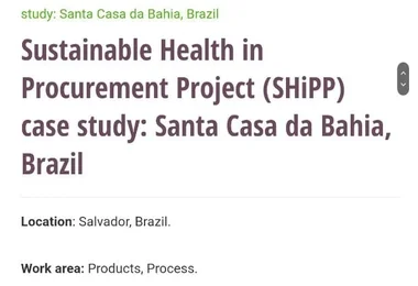 Publicação internacional ressalta ações ambientais que asseguram mais eficiência, economia e produtividade no Hospital Santa Izabel